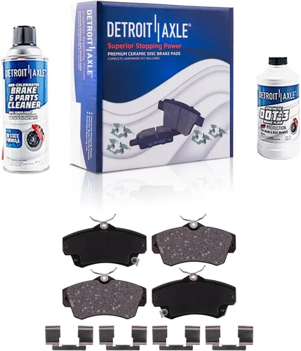 Miniatura 56 de Detroit Axle - Pastillas de Freno Delantero Izquierdo Reemplazo de Pinza de Disco para Dodge Ram 1500 Dakota Mitsubishi Raider - Juego de 3 piezas