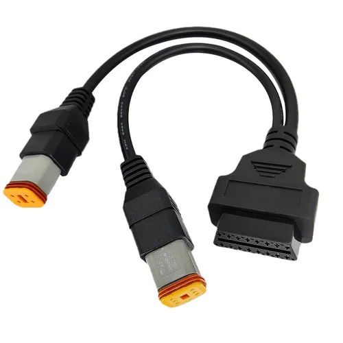 Miniatura 7 de Adaptador OBD2 para Harley 4 pines 6 pines 2 en 1 cable de motocicleta, apto para motocicleta Harley Davidson de 4 pines+6 pines a OBD2 conector