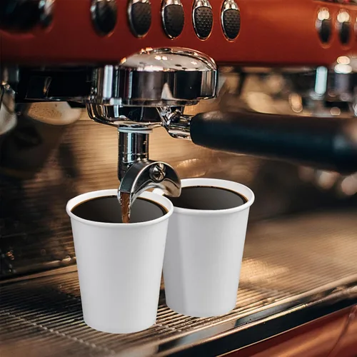 Miniatura 4 de Vasos de papel de 8 onzas, paquete de 25 tazas de café de papel desechables para bebidas calientes o frías para fiestas, picnic, barbacoa, viajes