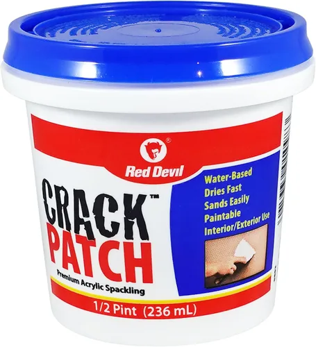 Red Devil 0802 Crack Patch Premium Acrylic Spackling, 1/2, 1⁄2 pinta, blanco