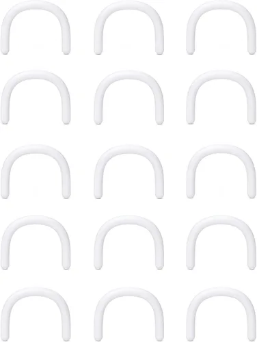 Miniatura 16 de Cisyozi 16G 14G 12G 10G 8G 6G 4G 2G Kit de Estiramiento de Retenedor de Tabique de Plástico Hipoalergénico Anillos de Tabique en Forma de U Pincher
