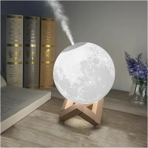 Miniatura 7 de Humidificadores para dormitorio, 29.8 fl oz, humidificador de aire ultrasónico, difusor de aceite esencial USB 3D estereoscópico de luna, lámpara