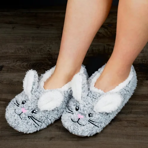 Miniatura 2 de cosyone1997 Lindas pantuflas de animales para niños, niñas y mujeres, calcetines de casa mullidos con suela antideslizante suave, regalos únicos