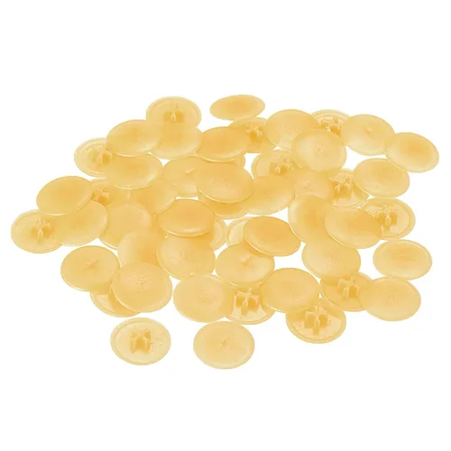 Miniatura 17 de uxcell Cubiertas de tapa de rosca, 80 piezas de 0.657 x 0.169 in de plástico para tornillos de rosca Phillips Cam Tornillo autorroscante, marrón café