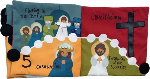 Miniatura 6 de Libro silencioso de rosario para bebés y niños pequeños, explora los misterios del rosario a través del juego, aprendizaje sensorial interactivo