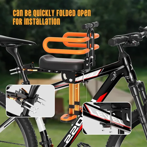 Miniatura 2 de Asiento de Bicicleta para Niños - Montaje Delantero, Asiento de Bicicleta para Niños para Bicicleta de Adulto, Asiento de Bicicleta para Bebé