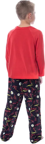 Miniatura 2 de INTIMO DC Classic The Flash The Crimson Comet - Conjunto de pijama raglán para niños, Negro