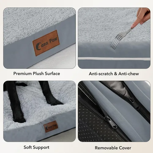 Miniatura 7 de Camas ortopédicas para perros extra grandes, cama XL impermeable de espuma en forma de huevo con lados 45x35 pulgadas, sofá para perros grandes