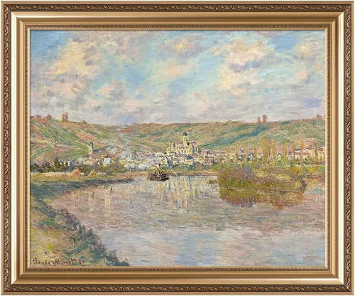 Miniatura 102 de IPIC - Reproducción artística de los lirios de agua de Claude Monet 1906, impresiones giclée coinciden con el marco dorado clásico, arte de pared