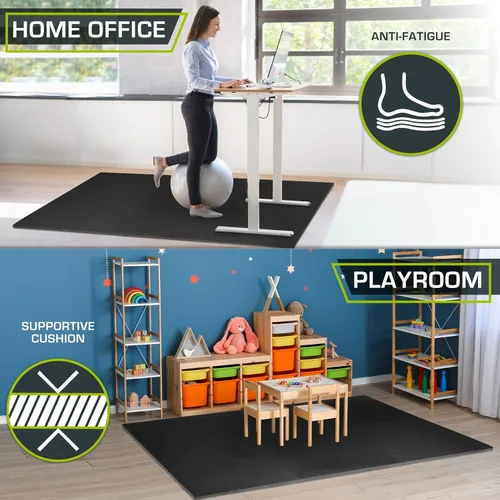 Miniatura 4 de ProsourceFit Alfombrilla de Ejercicio Tipo Rompecabezas Extra Gruesa ¾" y 1", Baldosas Entrelazadas de Espuma EVA para Suelo de Entrenamiento