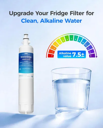 Miniatura 2 de Waterdrop WD-F19C-AL Filtro de agua alcalino para refrigerador, mejora el pH, repuesto para GE® RPWFE®, filtro de agua para refrigerador RPWF