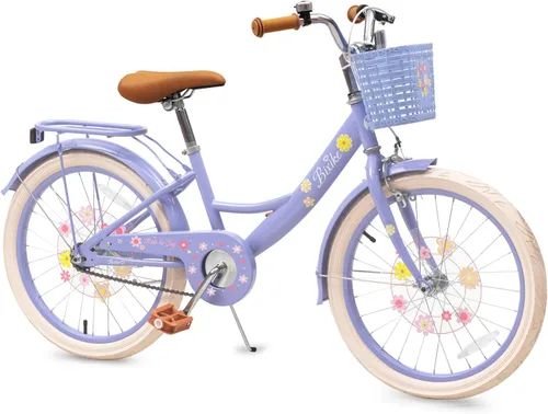 Miniatura 14 de Bixike Girls Bike with Basket for Toddlers and Kids Aged 3-14 Years Old, 12 14 16 18 Inch with Training Wheels & Doll Seat, 20 Inch with Kickstand &