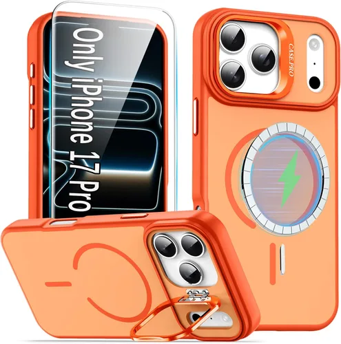 Miniatura 10 de Funda para i Phone 17 Pro Max, con función atril y protector de pantalla HD, compatible con accesorios MagSafe, funda magnética para iPhone 17 Pro