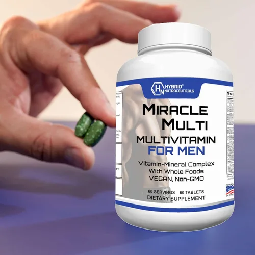 Miniatura 9 de MiracleMulti Best Multivitamínico para hombres, suplemento vitamínico y mineral con probióticos, mezcla de enzimas superalimentarias: apoyo
