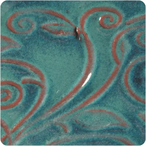 Miniatura 14 de AMACO Opalescent O-20 Bluebell Powder Blue Glaze Pint, 16 onzas (16.0 fl oz), esmalte de cerámica líquida de cerámica líquida con cono de fuego bajo