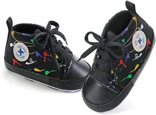 Miniatura 118 de Zapatos deportivos de lona de lona para bebés y niñas, suela antideslizante suave, suela antideslizante
