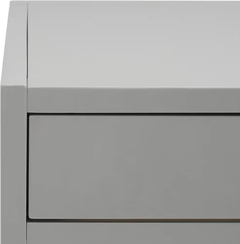 Miniatura 4 de SAFAVIEH Muebles - Escritorio Esther con 2 cajones, color gris, madera maciza, diseño de herrajes dorados glamorosos, ideal para oficina en casa