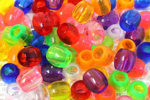 Miniatura 11 de Alrededor de 60 cuentas grandes de poni de alta calidad, pulseras de cuentas frescas, trenzas de pelo, manualidades para niños, plástico, mezcla