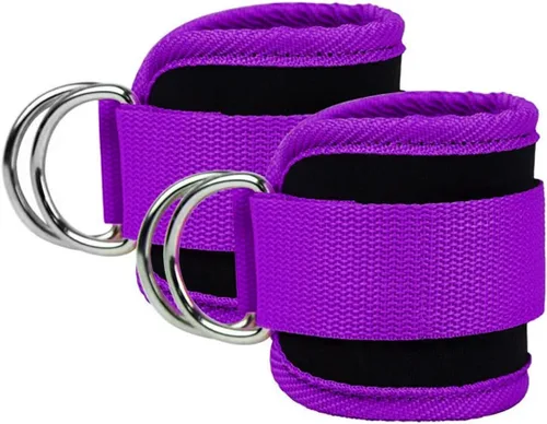 Miniatura 9 de Correas para Tobillo Bandas de Resistencia para Tobillo Puños para Muñeca Correas Acolchadas Ajustables Fitness Glúteo Kickback Anillo en D