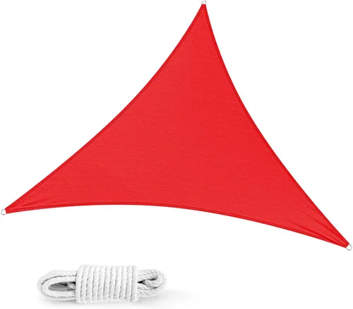 Miniatura 9 de Toldo Vela Triangular de Sombra 2'x2'x2' Toldo Resistente a los Rayos UV Cubierta para Patio Exterior Pérgola Patio Trasero Terraza Jardín Porche