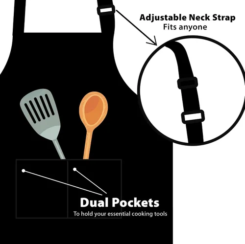 Miniatura 5 de Delantal personalizado 2025, delantal de cocina personalizado para hombres y mujeres, regalo de cumpleaños, chef, regalo único para amigos