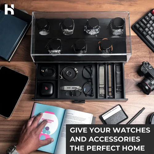 Miniatura 8 de Holme & Hadfield Eleva tu colección de relojes con The Collector, estuche de exhibición de reloj premium para 7 relojes, regalo de cumpleaños