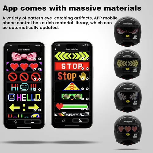 Miniatura 3 de Full Face Motorcycle Helmet - DOT Approved, App Programmable Rear Display, USB Charging, Adult Dirt Bike Helmet for Men & Women