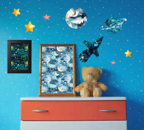 Miniatura 6 de Papel de álbum de recortes con patrón de galaxia, 11.8 x 11.8 in, paquete de cartulina especial para álbumes de recortes, blocs de papel