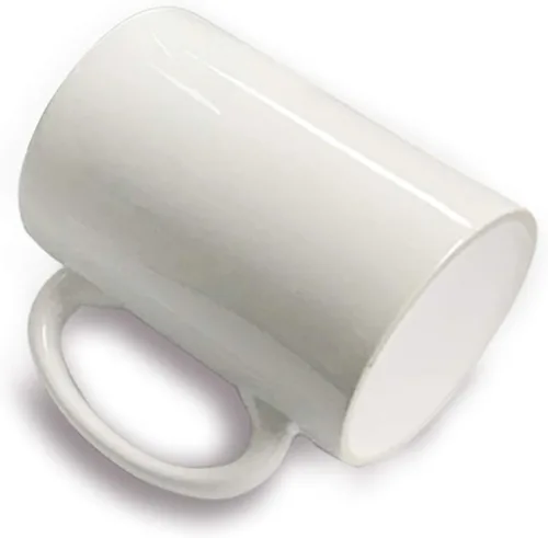Miniatura 3 de Taza de té de café de cerámica blanca revestida de 11 onzas (3.7 x 3.1 in) prensa de calor imprimible transferencia sublimación tinte recubierto