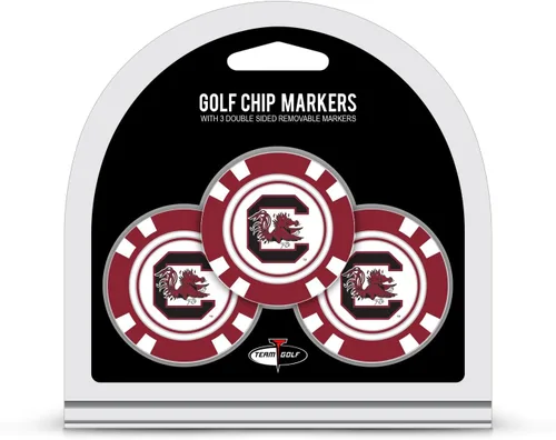 Miniatura 33 de Team Golf NCAA - Marcadores para pelotas de golf tamaño de ficha de póquer con marcadores de doble cara esmaltados más pequeños