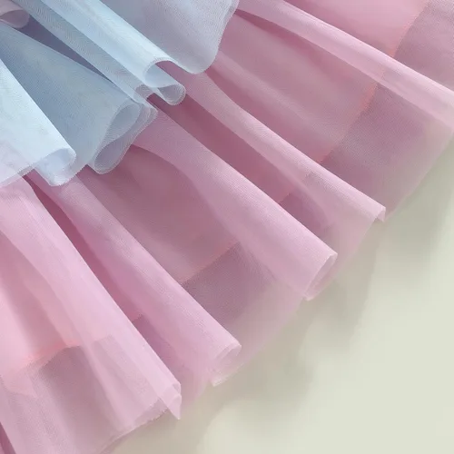 Miniatura 5 de Vestido sin mangas para bebé niña, vestido de tul esponjoso, falda tutú en capas, vestido de verano para niños