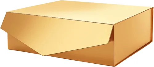 PACKHOME Caja de regalo grande con tapa de 13.5 x 9 x 4.1 pulgadas, resistente caja de regalo plegable con cierre magnético para embalaje de regalo