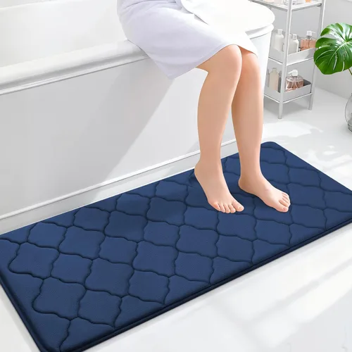 Miniatura 165 de OLANLY Alfombra de Baño de Espuma Viscoelástica de 24 x 16 pulgadas, Ultra Suave y Absorbente, Alfombras de Baño Antideslizantes, Cómodas, Lavables