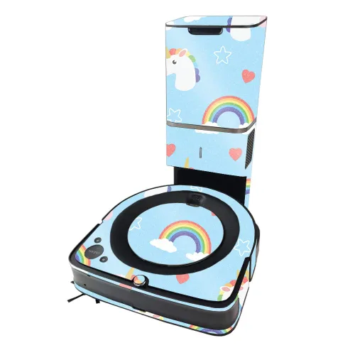 Miniatura 6 de MightySkins - Piel brillante con purpurina compatible con iRobot Roomba s9+ Vacuum - Castle Unicorns, acabado brillante con purpurina, fácil