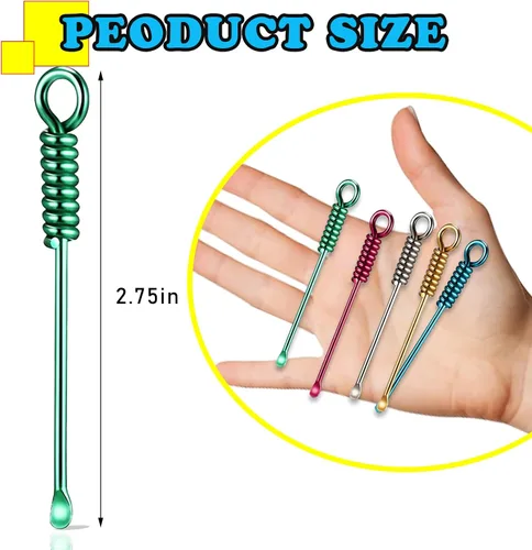 Miniatura 2 de 10 piezas mini cuchara pequeña pala cuchara portátil colgante cucharas pequeñas polvo cucharas para especias sales arena especias cucharada