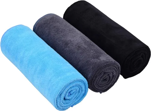Miniatura 8 de HOPESHIN - Toallas de yoga para gimnasios, toallas de microfibra absorbente para hombres y mujeres, suaves, de secado rápido, paquete de 3, 16 x 32