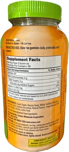 Miniatura 3 de Kirkland Signature - Gomitas de vitamina C para adultos, 250 mg, 180