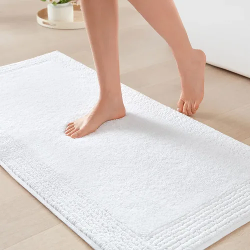Miniatura 43 de Madison Park Splendor - Alfombra de baño reversible 100% algodón con mechones, 3000 GSM, calidad hotelera, lujosa, felpa, pelo medio, tapete de baño