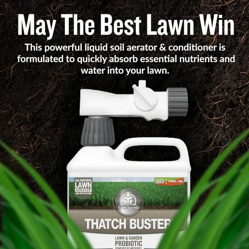 Miniatura 3 de Turf Titan Thatch Buster Aireador de Césped Totalmente Natural y Descompactador de Césped - Aflojador y Acondicionador Líquido de Suelo
