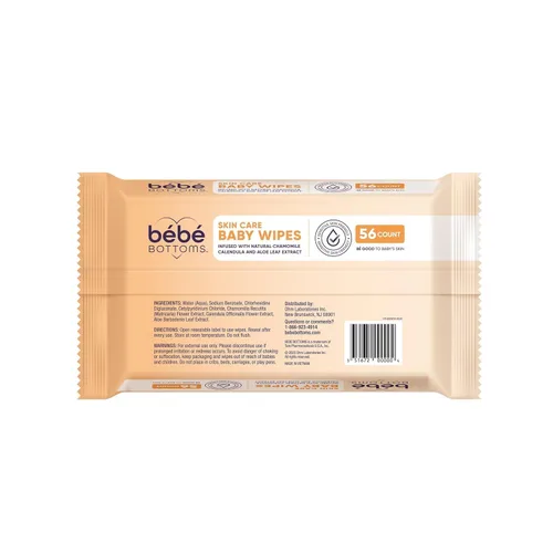 Miniatura 3 de Bébé Bottoms - Paño facial hipoalergénico y toallitas para bebé, sin fragancia ni parabenos, agradable para la piel sensible, esenciales de viaje