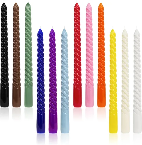 Miniatura 16 de Tobeape Paquete de 24 velas de hechizos de colores surtidos, mini velas cónicas de bruja mágica de 4 pulgadas a granel para rituales/brujería/altar