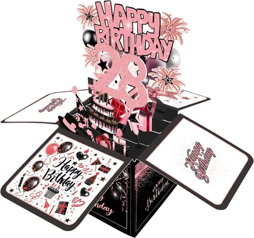 Miniatura 83 de Tarjeta de cumpleaños número 1 de Joycard, decoraciones de cumpleaños número 1 para niñas y niños, para ella o él, tarjetas 3D de feliz cumpleaños