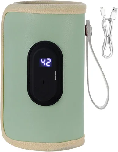 Miniatura 7 de Calentador de biberones portátil de 18 W, calentador de biberones de calentamiento rápido, temperatura ajustable, USB, calentador de biberones