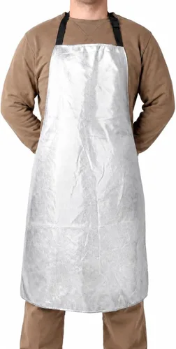 Delantal aluminio resistente al calor 1832 ° F - Equipo de seguridad ignífugo para fundición, horno, soldadura y soplado de vidrio, barbacoa