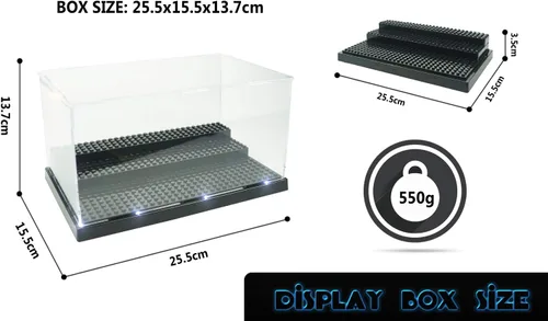 Miniatura 2 de Vitrina para bloques de figuras de acción de minifiguras, caja de exhibición de almacenamiento para minifiguras LEGO, apta para amantes de LEGO