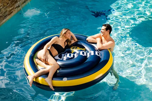 Miniatura 6 de Corona Lime - Flotador redondo para piscina, flotador de isla con 2 portavasos, tamaño para 2 adultos