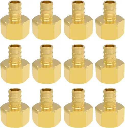 Miniatura 10 de Hooshing Paquete de 6 adaptadores hembra Pex de 1/2 pulgadas, PEX 1/2 pulgada a 1/2 pulgada hembra NPT adaptador de latón