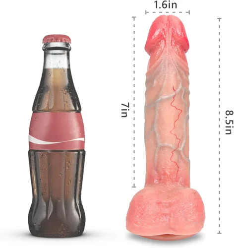 Miniatura 5 de Juguetes sexuales para mujeres, consolador realista – Juguetes para adultos de 8.5 pulgadas, consolador de silicona con fuerte ventosa, juguete