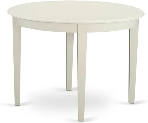 Miniatura 3 de East West Furniture BOVA5-LWH-C - Juego de comedor de 5 piezas para 4 personas, incluye una mesa de cocina redonda y 4 sillas de comedor tapizadas