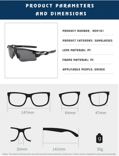 Miniatura 2 de Swanoble UV400 2 Sports Sunglasses for Kids Cycling,Light frame Sunglasses for Boys Girls,Youth Softball Baseball Golf